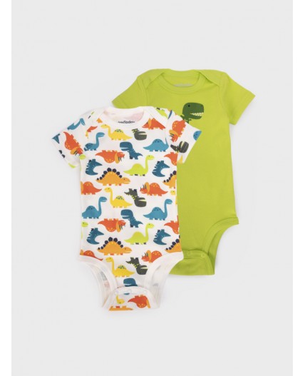 Боди детское трикотажное для мальчиков, 2 шт в комплекте разноцветный