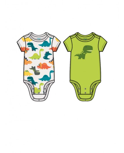 Боди детское трикотажное для мальчиков, 2 шт в комплекте разноцветный