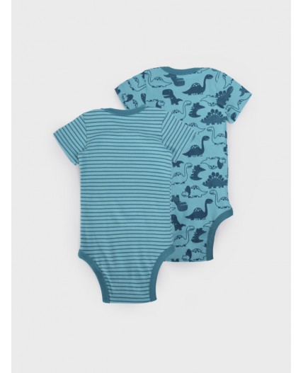 Боди детское трикотажное для мальчиков, 2 шт в комплекте голубой