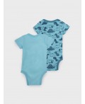Боди детское трикотажное для мальчиков, 2 шт в комплекте голубой