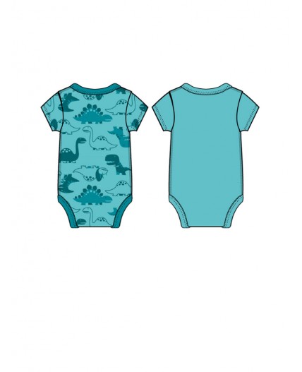 Боди детское трикотажное для мальчиков, 2 шт в комплекте голубой