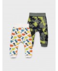 Ползунки детские трикотажные для мальчиков, 2 шт в комплекте разноцветный
