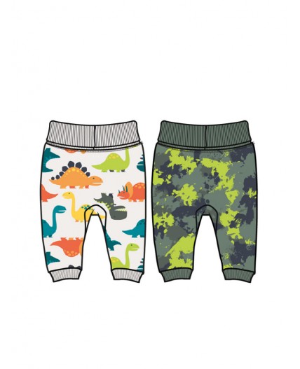 Ползунки детские трикотажные для мальчиков, 2 шт в комплекте разноцветный