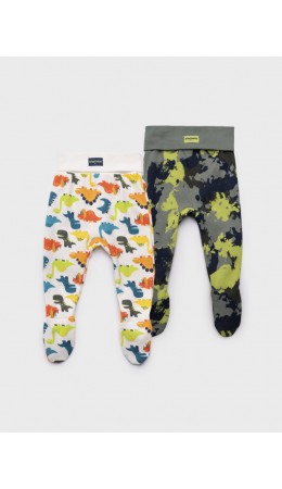 Ползунки детские трикотажные для мальчиков, 2 шт в комплекте разноцветный