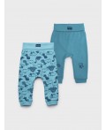 Ползунки детские трикотажные для мальчиков, 2 шт в комплекте голубой