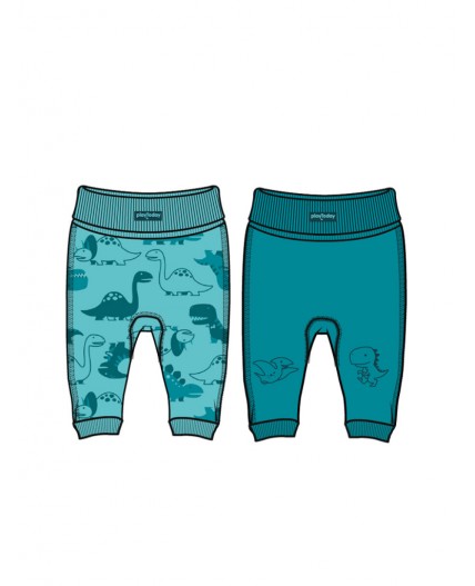 Ползунки детские трикотажные для мальчиков, 2 шт в комплекте голубой