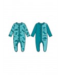 Комбинезон детский трикотажный для мальчиков, 2 шт в комплекте голубой