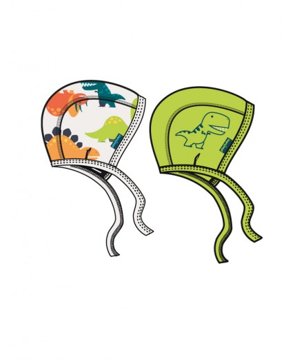 Чепчик детский трикотажный для мальчиков, 2 шт в комплекте разноцветный