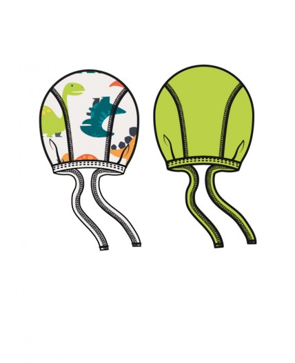 Чепчик детский трикотажный для мальчиков, 2 шт в комплекте разноцветный