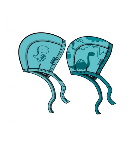 Чепчик детский трикотажный для мальчиков, 2 шт в комплекте голубой