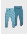 Ползунки детские трикотажные для мальчиков, 2 шт в комплекте голубой
