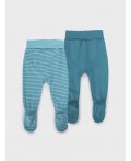 Ползунки детские трикотажные для мальчиков, 2 шт в комплекте голубой