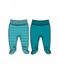 Ползунки детские трикотажные для мальчиков, 2 шт в комплекте голубой