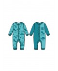 Комбинезон детский трикотажный для мальчиков, 2 шт в комплекте голубой