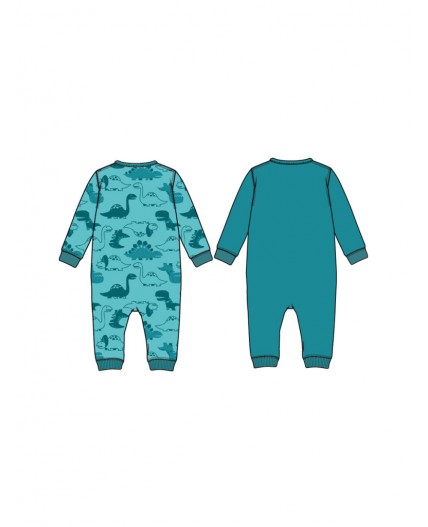 Комбинезон детский трикотажный для мальчиков, 2 шт в комплекте голубой