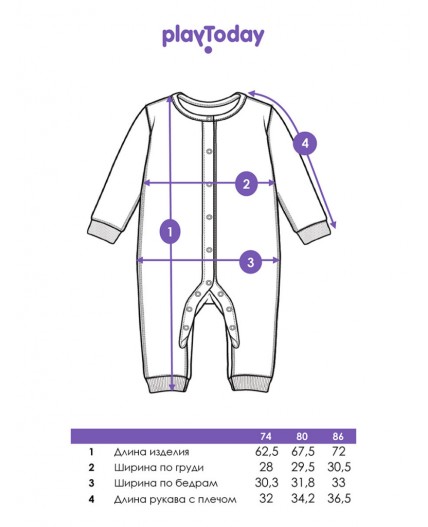 Комбинезон детский трикотажный для мальчиков, 2 шт в комплекте голубой