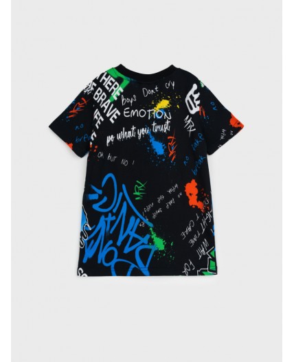 Фуфайка трикотажная для мальчиков (футболка) разноцветный