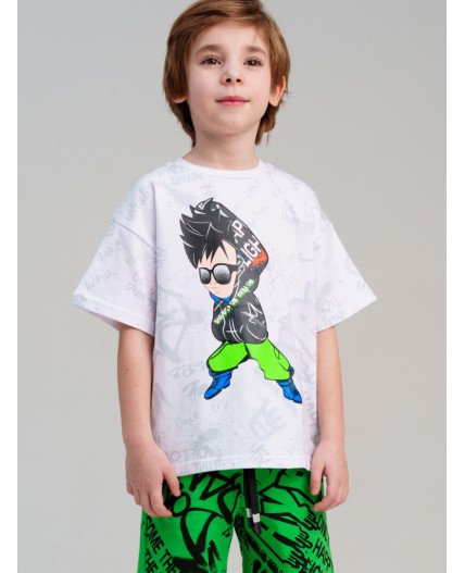 Фуфайка трикотажная для мальчиков (футболка) белый