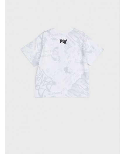 Фуфайка трикотажная для мальчиков (футболка) белый