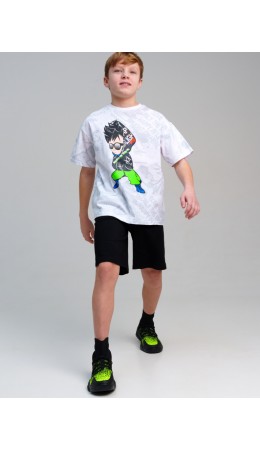 Фуфайка трикотажная для мальчиков (футболка) белый