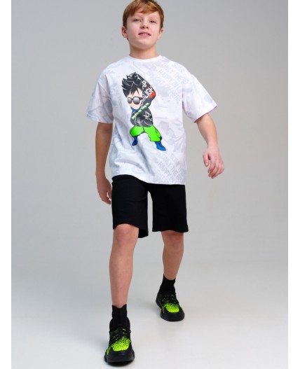 Фуфайка трикотажная для мальчиков (футболка) белый