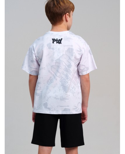 Фуфайка трикотажная для мальчиков (футболка) белый