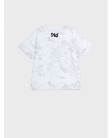 Фуфайка трикотажная для мальчиков (футболка) белый