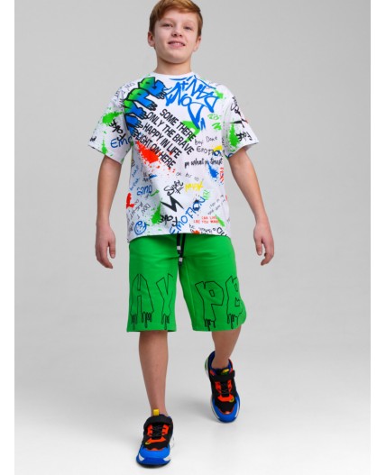 Фуфайка трикотажная для мальчиков (футболка) белый