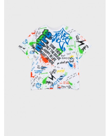 Фуфайка трикотажная для мальчиков (футболка) белый