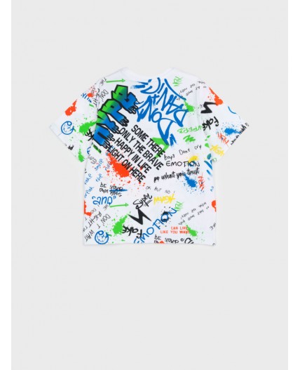 Фуфайка трикотажная для мальчиков (футболка) белый