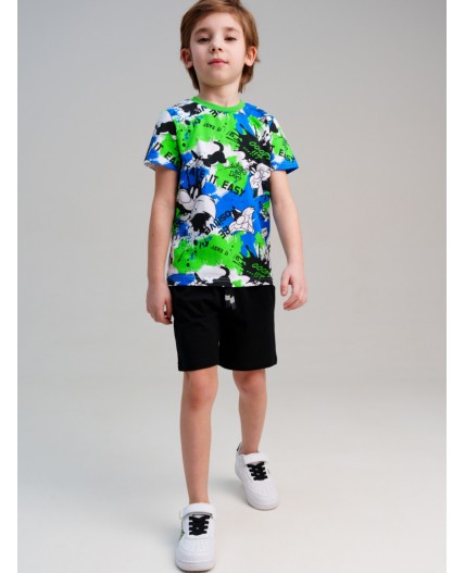 Фуфайка трикотажная для мальчиков (футболка) разноцветный