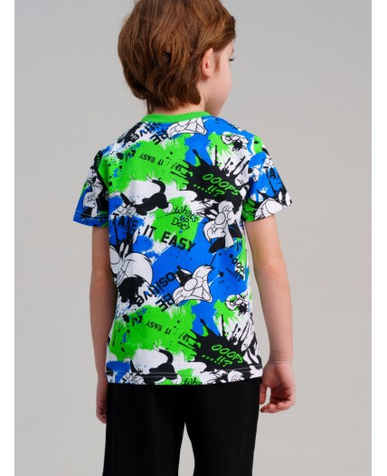 Фуфайка трикотажная для мальчиков (футболка) разноцветный