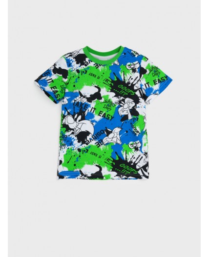 Фуфайка трикотажная для мальчиков (футболка) разноцветный