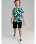 Шорты трикотажные для мальчиков, 2 шт в комплекте светло-зеленый,черный