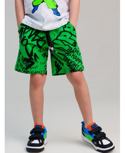 Шорты трикотажные для мальчиков, 2 шт в комплекте светло-зеленый,черный