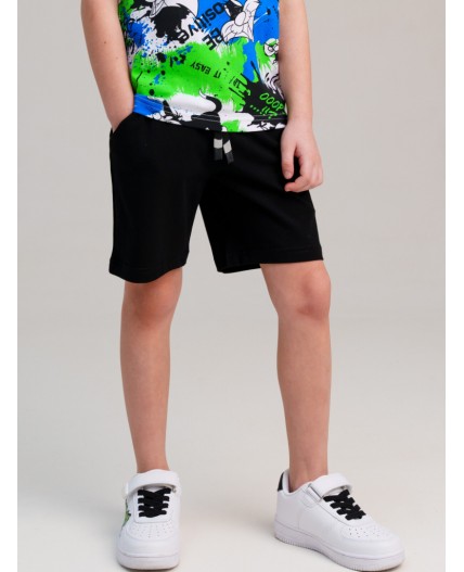 Шорты трикотажные для мальчиков, 2 шт в комплекте светло-зеленый,черный