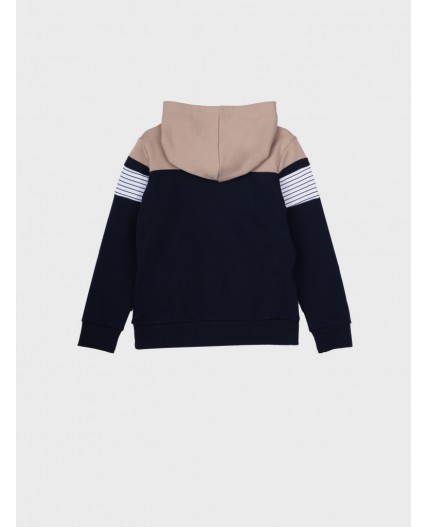 Толстовка трикотажная для мальчиков тёмно-синий,бежевый,белый
