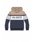 Толстовка трикотажная для мальчиков тёмно-синий,бежевый,белый
