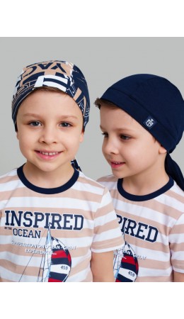 Бандана трикотажная для мальчиков, 2 шт в комплекте разноцветный