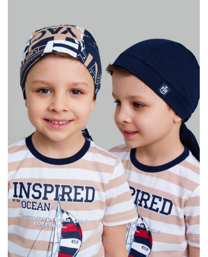 Бандана трикотажная для мальчиков, 2 шт в комплекте разноцветный