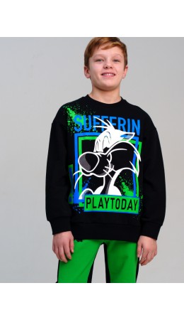 Толстовка трикотажная для мальчиков черный