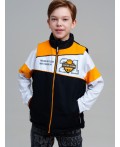 Жилет текстильный с полиуретановым покрытием для мальчиков черный,оранжевый,белый