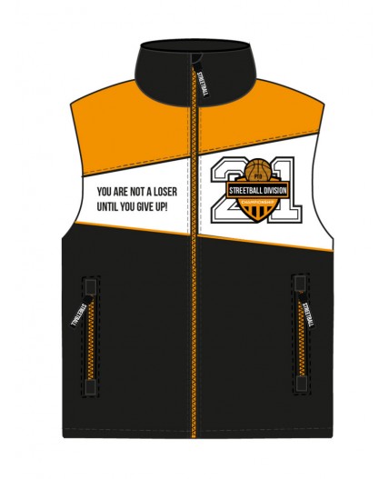 Жилет текстильный с полиуретановым покрытием для мальчиков черный,оранжевый,белый