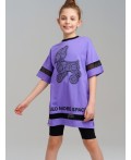 Платье трикотажное для девочек фиолетовый