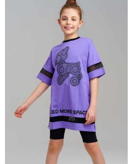 Платье трикотажное для девочек фиолетовый