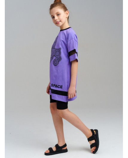 Платье трикотажное для девочек фиолетовый