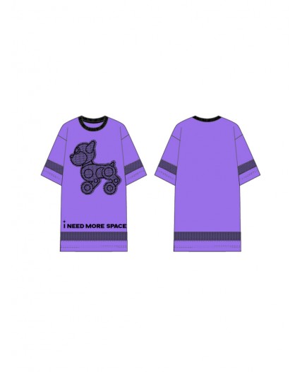 Платье трикотажное для девочек фиолетовый