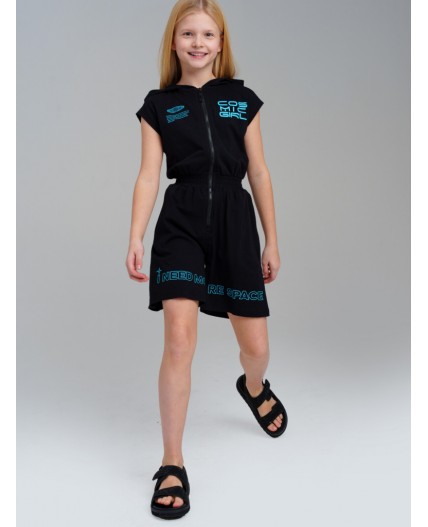 Комбинезон трикотажный для девочек черный