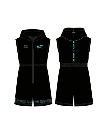 Комбинезон трикотажный для девочек черный