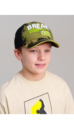 Кепка текстильная для мальчиков черный,хаки